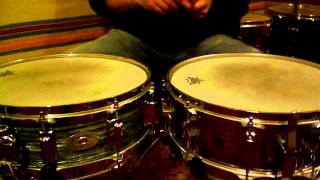 FIBES BUDDY RICH Model Versus WOOD DYNASONIC ROGERS [upl. by Akimed78]