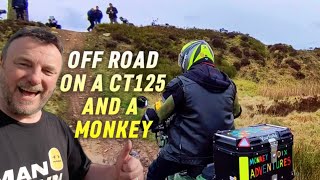 OFF ROADING ON A HONDA CT125 HUNTER CUB AND A MONKEY [upl. by Dinah]