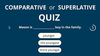 Comparative or Superlative adjective – English grammar Test – How good is your English grammar [upl. by Percival]