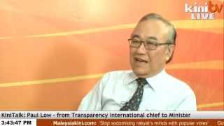 KiniTalk Paul Low  from Transparency International chief to minister [upl. by Eelrak]