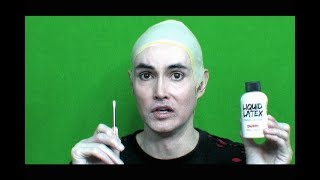 How to apply a latex bald cap  Special Effects Makeup Tutorial [upl. by Kriss]