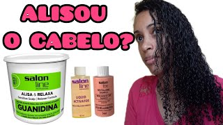 COMO RELAXAR MEU CABELO EM CASA  Guanidina Salon Line  O que achei do resultado [upl. by Nwahsal]