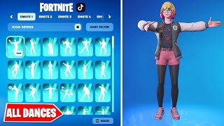 All Icon Series Emotes amp TikTok Dances in Fortnite 226 [upl. by Alaunnoif15]