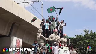 Bangladesh protesters call for end to ‘mafia state’ they say prime minister created [upl. by Ahsart]