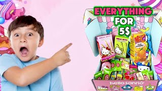 Everything for just 5dollars Asmr snacks candyslolipops  Relaxing unboxing [upl. by Obara]