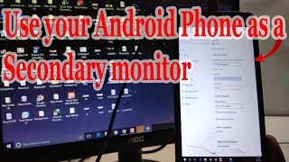 Use your Android Phone  Tablet as a Secondary monitormultiple monitors setup using android phone [upl. by Harriet870]