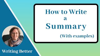 How to Summarize with examples [upl. by Ahtaga]