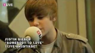 Justin Bieber  Somebody To Love  1Live Acoustic Set  May 20 2010  Cologne Germany [upl. by Ainitsirc331]