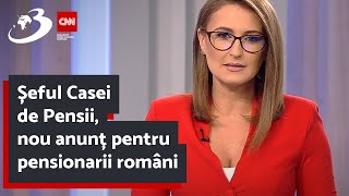 Șeful Casei de Pensii nou anunț pentru pensionarii români [upl. by Goldin]