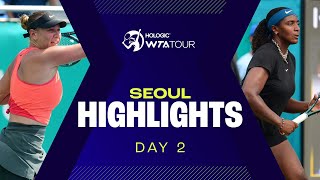 Anisimova Baptiste amp Raducanu in Day 2 action at Seoul 2024  WTA Match Highlights [upl. by Adnorehs822]