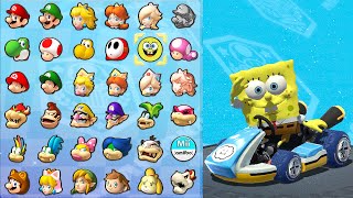 Spongebob in Mario Kart 8 Leaf Cup [upl. by Aicirt989]