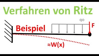 Verfahren von Ritz  Beispiel  Technische Mechanik [upl. by Anuaik]