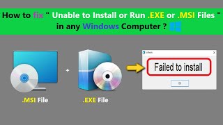 How to Run an EXE file if Windows Cant Run it Windows EXE Fix [upl. by Netsreik]