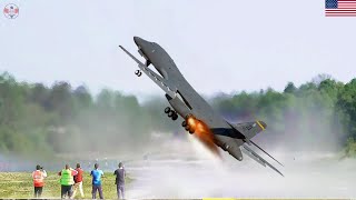 B1 Lancer Plane Made By USA Performs Crazy Vertical Takeoff [upl. by Myrt]