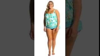 Beach House Plus Size Tybee Island Sarah Bouson Tankini Top  SwimOutletcom [upl. by Nosaes364]