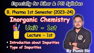 Impurities In Pharmaceutical Substances  Sources Of Impurities  Pharmaceutical Inorganic Chemistry [upl. by Moberg]