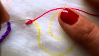 Tutorial de Bordado Cadeneta [upl. by Narak]