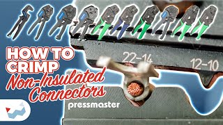 How to Crimp NonInsulated Connectors with Pressmaster Crimpers [upl. by Ianej]