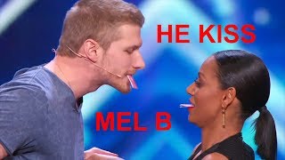 Sexy Magician KISS MEL B and CRY EMOTIONAL AUDITION HD [upl. by Scurlock]