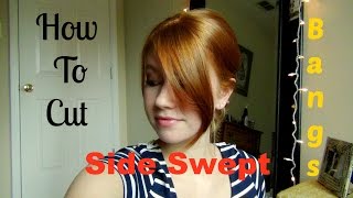 How To Cut Your Own Side Swept Bangs [upl. by Annael]