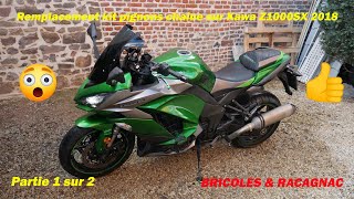 😱😱😱 Changement Kit Pignons  Chaine sur Kawasaki Z1000SX  Cruise control Partie 12😱😱😱 [upl. by Cohla]