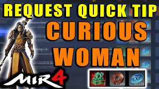 MIR4  Curious Woman  Retrieve Lost Item Guide Request Quick Tip Walkthrough [upl. by Yhtuv]