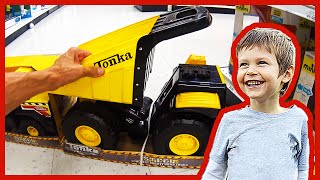 Tonka Toy Dump Truck At ToysquotRquotUs  Toy Truck Hunt Day 4 [upl. by Nyvrem]