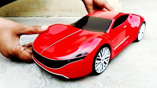 Handmade Supercar  Diy Cardboard Car [upl. by Campman]