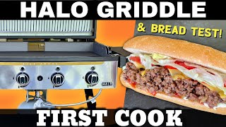 Easy Chopped Cheese Sandwich  First Cook on the Halo Griddle [upl. by Ladnor]