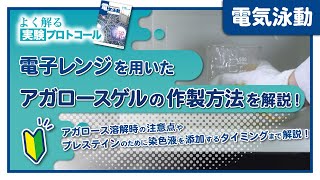 【よく解る実験プロトコール】電子レンジを用いたアガロースゲルの作製方法 [upl. by Karon]