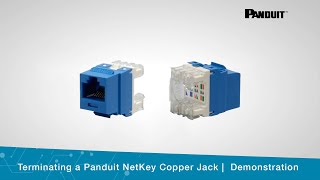 Terminating a Panduit NetKey Copper Jack  Demonstration [upl. by Lennahs]