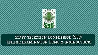 SSC Online Exam Demo for Government Exam Jobs [upl. by Wenda]