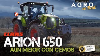 CLAAS ARION 650 CMATIC con sistema CEMOS [upl. by Ihcas]