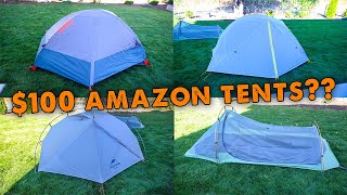 4 BUDGET Backpacking Tents from Amazon [upl. by Pontone321]