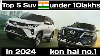 Top 5 SUVs under 10 lakhs In India in 2024 [upl. by Urson]