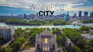 Winnipeg City  4K  Manitoba  Canada [upl. by Naitsabes899]