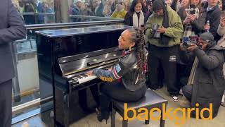 Alicia Keys surprises Londoners with an performance at St Pancras International Station [upl. by Des532]