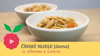 ČÍNSKÉ NUDLE s kuřecím masem  ochutnejte Asii [upl. by Kooima]