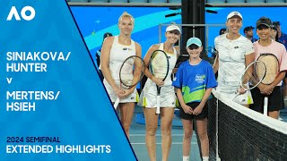 HunterSiniakova v HsiehMertens Extended Highlights  Australian Open 2024 Semifinal [upl. by Merlin]