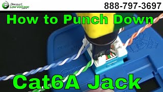 How to Punch Down a RJ45 Cat6A Keystone Jack [upl. by Rentsch]