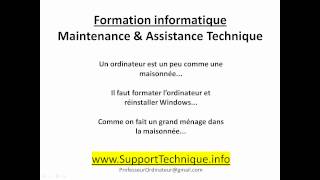 Maintenance 7 Formater lordinateur  Soutien et support technique informatique assistance [upl. by Andromache]