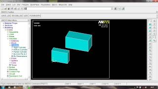 Ansys 13 TutorialsHow to use Create option in Modeling for Volumes in Mechanical APDL [upl. by Grunberg17]