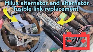 Toyota Hilux Alternator and 100A fusible link replacement  Bad fusible link symptoms [upl. by Galen]