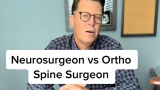 Neurosurgeon vs Orthopedic Surgeon REVEALED [upl. by Strickman]