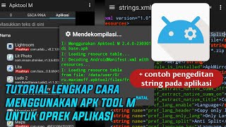 TUTOARIAL MENGGUNAKAN Apktool M UNTUK MOD APLIKASI ANDROID [upl. by Lativa]