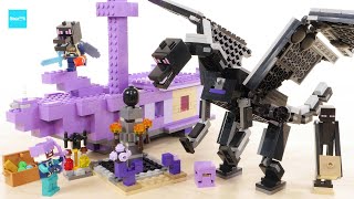 レゴ マインクラフト エンダードラゴンとエンドシップ 21264 ／ LEGO Minecraft The Ender Dragon and End Ship Speed Build amp Review [upl. by Tala]