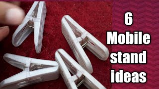 6 best mobile stand ideas Cloth clips ideas [upl. by Attennyl]