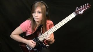 14jährige Gitarristin rockt das Netz [upl. by Aekim493]