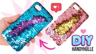 DIY VIRAL Farbverändernde Handyhülle 🦄 📱 DIY Mermaid Pailetten Smartphone Hülle [upl. by Spoor]