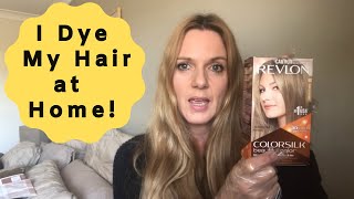 Dyeing My Hair At Home DIY Using REVLON Colorsilk Dark Ash Blonde 60 Box Hair Dye [upl. by Clay]